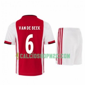 Ajax Amsterdam Donny van de Beek 21 Bambino Maglia Prima 2019/2020 Manica Corta (+ Pantaloncini)